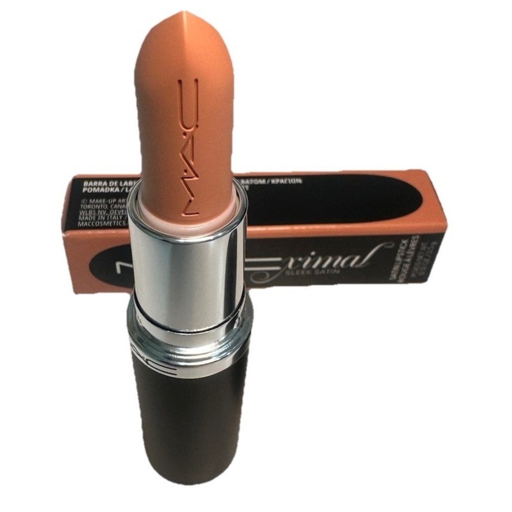MAC MACximal Sleek Satin Lipstick 836 Fleshpot Pale Pink Beige Nude 0.12oz NEW